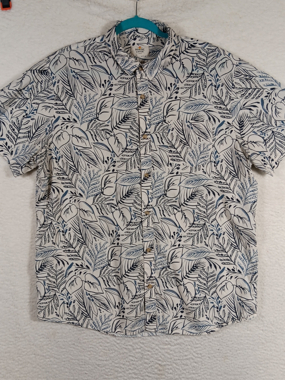 Marine Layer Shirt Mens Large Leo Resort Rayon Oversized Floral Hawaiian